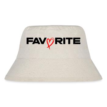 Freehand Herzlinie - Stanley/Stella recycelter Bucket Hat - Naturweiß - Vorne