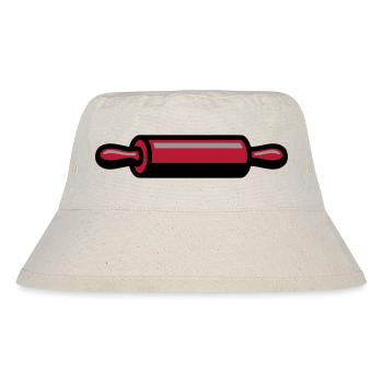 Rolling Pin Baking Baker Confectionery Logo - Stanley/Stella Recycled Bucket Hat - natural - Front