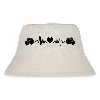 Herzfrequenz-Boxen - Stanley/Stella recycelter Bucket Hat - Naturweiß - Vorne