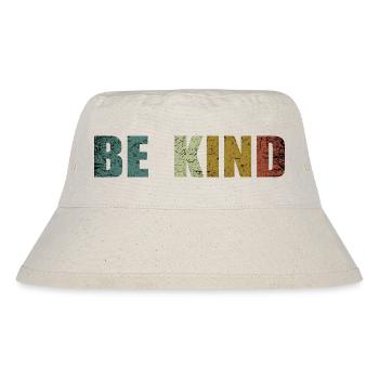 Sei freundlich - Stanley/Stella recycelter Bucket Hat - Naturweiß - Vorne