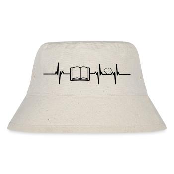 heartbeat book - Stanley/Stella Recycled Bucket Hat - natural - Front