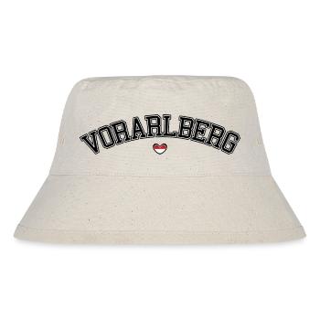 Vorarlberg Herz Schrift - Stanley/Stella recycelter Bucket Hat - Naturweiß - Vorne