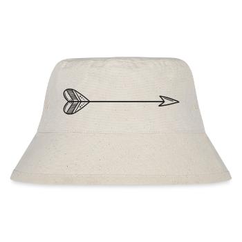 Arrow with heart - Stanley/Stella Recycled Bucket Hat - natural - Front