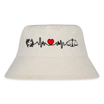 Herzfrequenz Cardio Fischwaage - Stanley/Stella recycelter Bucket Hat - Naturweiß - Vorne