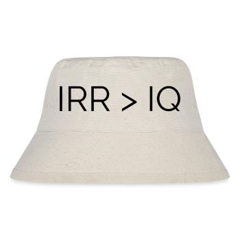 IRR > IQ T shirt für alle Finance Bros - Stanley/Stella recycelter Bucket Hat - Naturweiß - Vorne