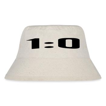 1:0, a perfect score - Stanley/Stella recycelter Bucket Hat - Naturweiß - Vorne