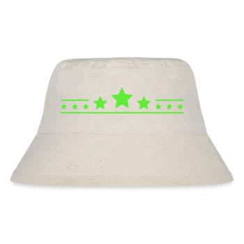 Green Glowing Star Contrasts - Stanley/Stella Recycled Bucket Hat - natural - Front