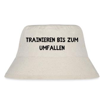 Trainieren bis zum Umfallen - Stanley/Stella recycelter Bucket Hat - Naturweiß - Vorne