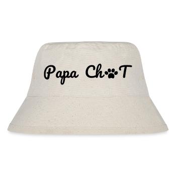 Papa chat -t-shirt famille chat assorti - Bob recyclé Stanley/Stella - blanc naturel - Devant