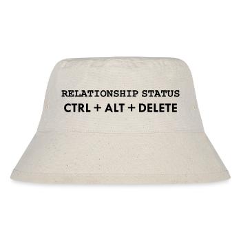 Beziehungsstatus CTRL ALT DELETE - Stanley/Stella recycelter Bucket Hat - Naturweiß - Vorne
