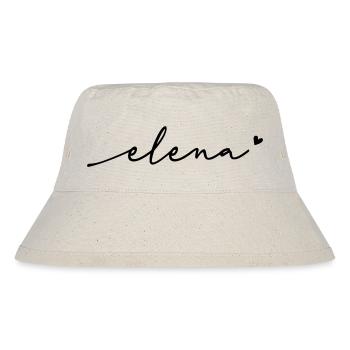 Elena Schreibschrift Name - Stanley/Stella recycelter Bucket Hat - Naturweiß - Vorne