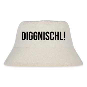 Erzgebirge Sachsen Dickkopf Spruch Mundart - Stanley/Stella recycelter Bucket Hat - Naturweiß - Vorne