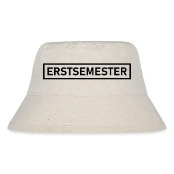 Erstsemester schwarz / Motiv für Ersti / Studenten - Stanley/Stella recycelter Bucket Hat - Naturweiß - Vorne