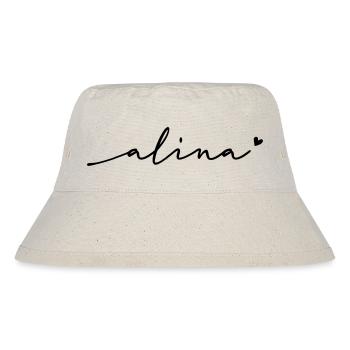 Alina Cursive Name - Stanley/Stella Recycled Bucket Hat - natural - Front