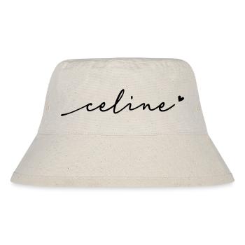 Celine Schreibschrift Name - Stanley/Stella recycelter Bucket Hat - Naturweiß - Vorne