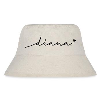 Diana Schreibschrift Name - Stanley/Stella recycelter Bucket Hat - Naturweiß - Vorne