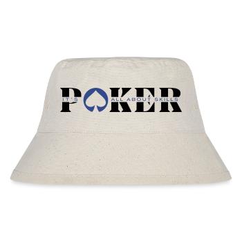 Bei Poker geht es um SKILLS -Artikel Poker-Poker Mode - Stanley/Stella recycelter Bucket Hat - Naturweiß - Vorne
