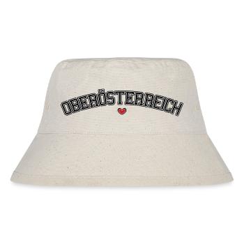 Oberösterreich Herz Schrift - Stanley/Stella recycelter Bucket Hat - Naturweiß - Vorne