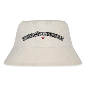 Niederösterreich Herz Schrift - Stanley/Stella recycelter Bucket Hat - Naturweiß - Vorne