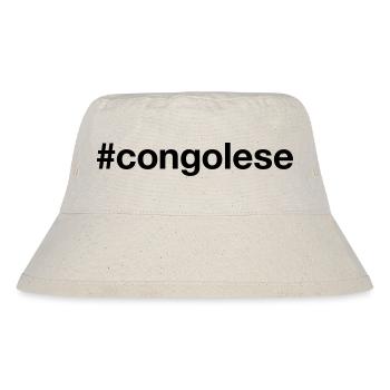 CONGOLESE Hashtag Kongo Congo - Stanley/Stella recycelter Bucket Hat - Naturweiß - Vorne