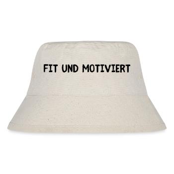 Fit und Motiviert - Stanley/Stella recycelter Bucket Hat - Naturweiß - Vorne