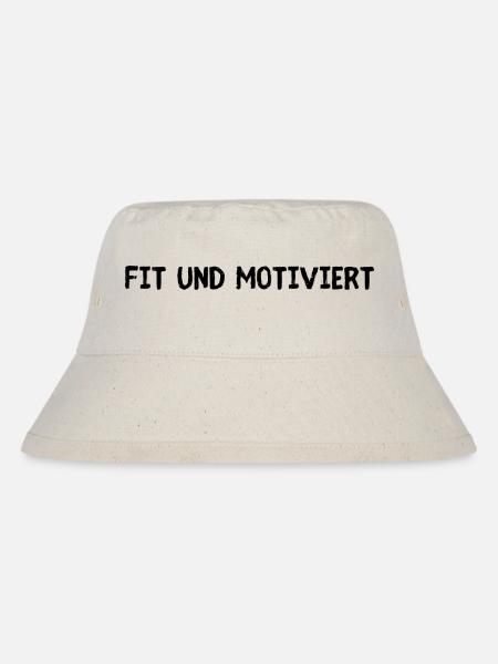 Fit und Motiviert - Stanley/Stella recycelter Bucket Hat - Naturweiß