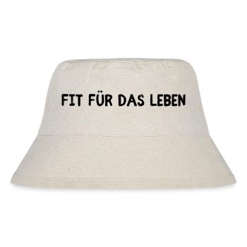 Fit für das Leben - Stanley/Stella recycelter Bucket Hat - Naturweiß - Vorne