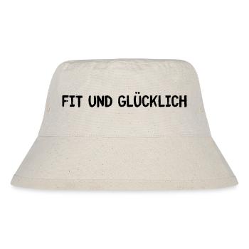 Fit und Glücklich - Stanley/Stella recycelter Bucket Hat - Naturweiß - Vorne