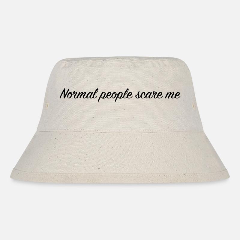 Normale Menschen machen mir Angst - Stanley/Stella recycelter Bucket Hat - Naturweiß