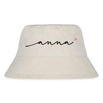 Anna Cursive Name - Stanley/Stella Recycled Bucket Hat - natural - Front