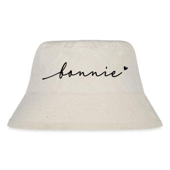 Bonnie Cursive Name - Stanley/Stella Recycled Bucket Hat - natural - Front