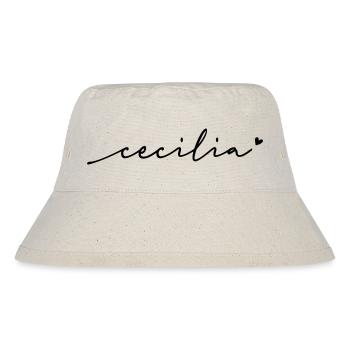 Cecilia Schreibschrift Name - Stanley/Stella recycelter Bucket Hat - Naturweiß - Vorne