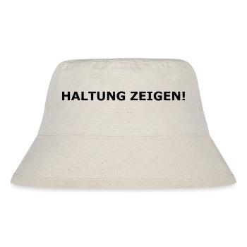 Haltung zeigen! - Stanley/Stella recycelter Bucket Hat - Naturweiß - Vorne