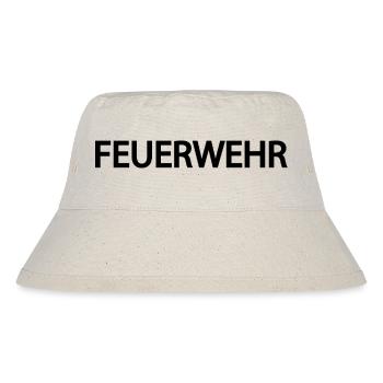 Feuerwehr Design - Stanley/Stella recycelter Bucket Hat - Naturweiß - Vorne