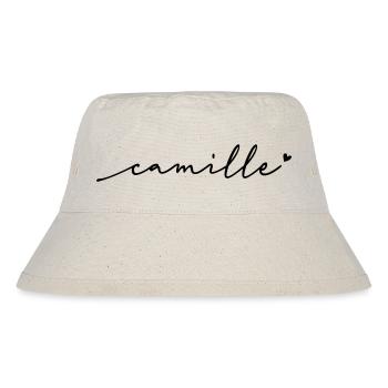 Camille Schreibschrift Name - Stanley/Stella recycelter Bucket Hat - Naturweiß - Vorne