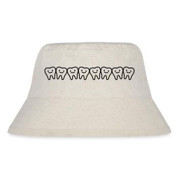 Zähne Lächeln Zahn - Stanley/Stella recycelter Bucket Hat - Naturweiß - Vorne