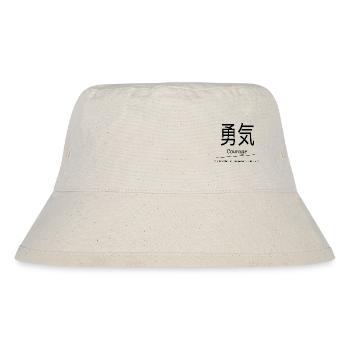 Courage, Courage, Japanese characters, Simple - Stanley/Stella Recycled Bucket Hat - natural - Front