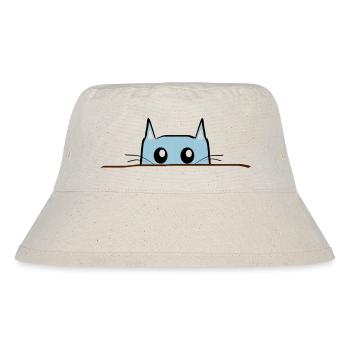 Katze Comic Tisch - Stanley/Stella recycelter Bucket Hat - Naturweiß - Vorne