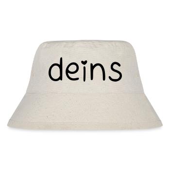 deins – mit Herz - Stanley/Stella recycelter Bucket Hat - Naturweiß - Vorne