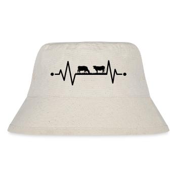 Kühe Herzschlag Kühe T-Shirt Kuh Kühe - Stanley/Stella recycelter Bucket Hat - Naturweiß - Vorne