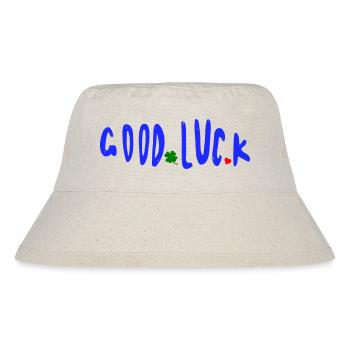 good luck, viel Glück - Stanley/Stella recycelter Bucket Hat - Naturweiß - Vorne