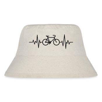 Herzfrequenz-Radfahren - Stanley/Stella recycelter Bucket Hat - Naturweiß - Vorne