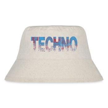 Techno Distressed Text Art - Stanley/Stella Recycled Bucket Hat - natural - Front
