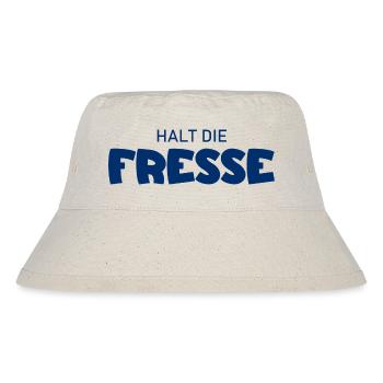 Halt die Fresse - Cooler Spruch - Stanley/Stella recycelter Bucket Hat - Naturweiß - Vorne