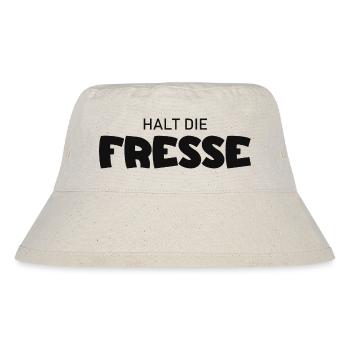Halt die Fresse - Cooler Spruch - Stanley/Stella recycelter Bucket Hat - Naturweiß - Vorne