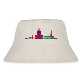 Hamilton City Skyline Mausoleum Linienzeichnung - Stanley/Stella recycelter Bucket Hat - Naturweiß - Vorne