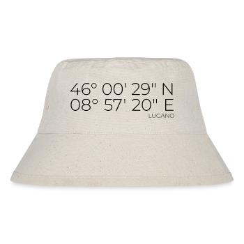 Coordinates: Lugano, Canton of Ticino - Stanley/Stella Recycled Bucket Hat - natural - Front