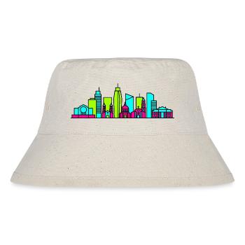 Manila City Skyline Rizal Monument Moderne Kunst - Stanley/Stella recycelter Bucket Hat - Naturweiß - Vorne