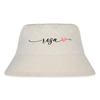 Pink Name Calligraphy Font - Stanley/Stella Recycled Bucket Hat - natural - Front