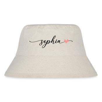 Sophia Name Calligraphy Font - Stanley/Stella Recycled Bucket Hat - natural - Front